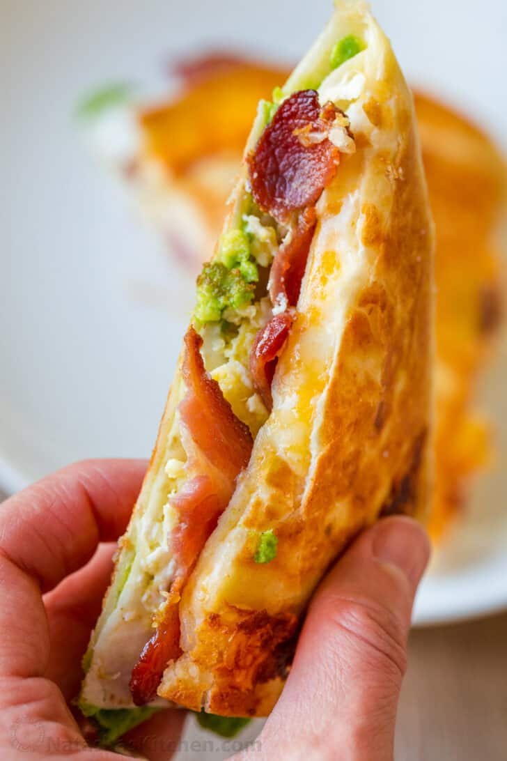 This EASY Breakfast Tortilla Fold technique went viral on TikTok and it's genius. It takes a regular Tortilla Breakfast Wrap to the next level. Center of a breakfast tortilla wrap