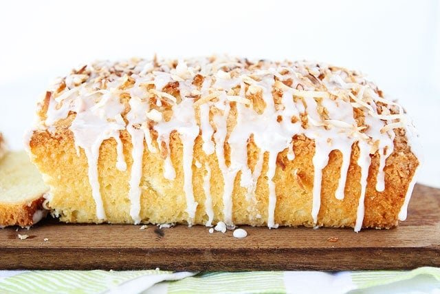Coconut Lime Loaf Cake Recipe on twopeasandtheirpod.com This simple coconut lime loaf cake is one of our favorite desserts! Coconut Lime Loaf Cake Recipe