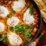 Eggplant Shakshuka in skillet
