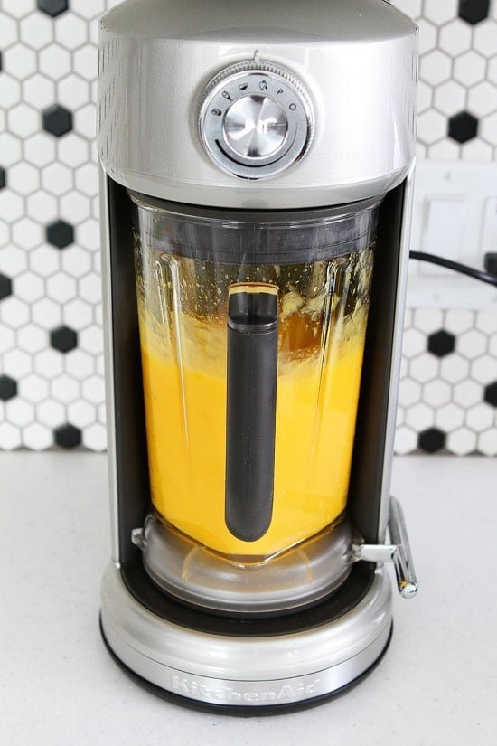 Pineapple Mango Sorbet Recipe on twopeasandtheirpod.com And enter to win the new KitchenAid Torrent Blender! Pineapple Mango Sorbet Recipe