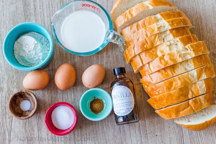 Ingredients for making French Toast