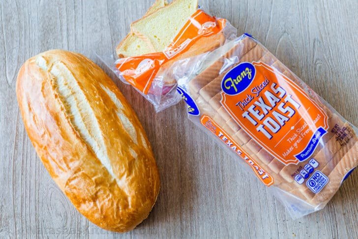 Bread loaves for French toast