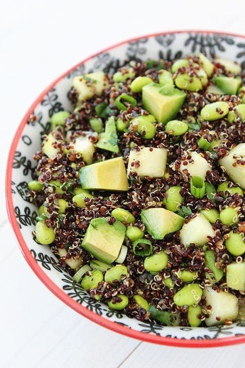 Quinoa Salad with Edamame, Cucumber and Avocado Recipe Quinoa Salad with Edamame, Cucumber and Avocado Recipe on twopeasandtheirpod.com Love this gorgeous and healthy salad! #recipe #salad