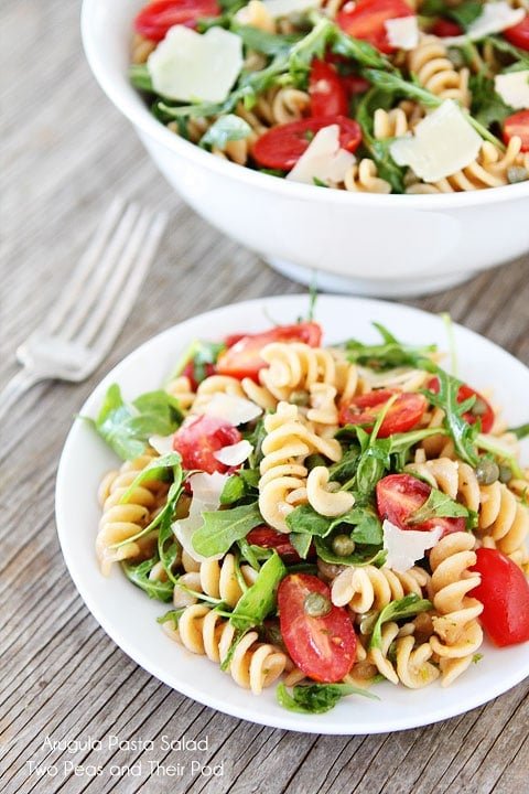 Arugula Pasta Salad Recipe on twopeasandtheirpod.com Love this easy and healthy whole wheat pasta salad! Arugula Pasta Salad Recipe on twopeasandtheirpod.com Love this easy and healthy whole wheat pasta salad!