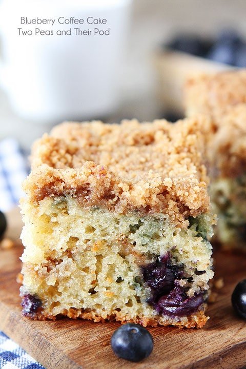 Blueberry Coffee Cake Recipe Lemon Blueberry Coffee Cake on Cutting Board
