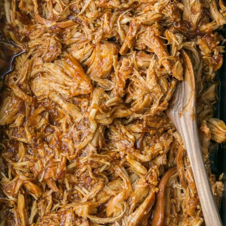 Crockpot pulled bbq chicken