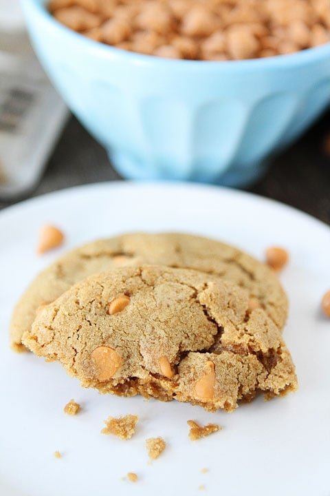 Brown Sugar Butterscotch Chip Cookie Recipe Brown Sugar Butterscotch Cookie Recipe on twopeasandtheirpod.com The PERFECT cookie!