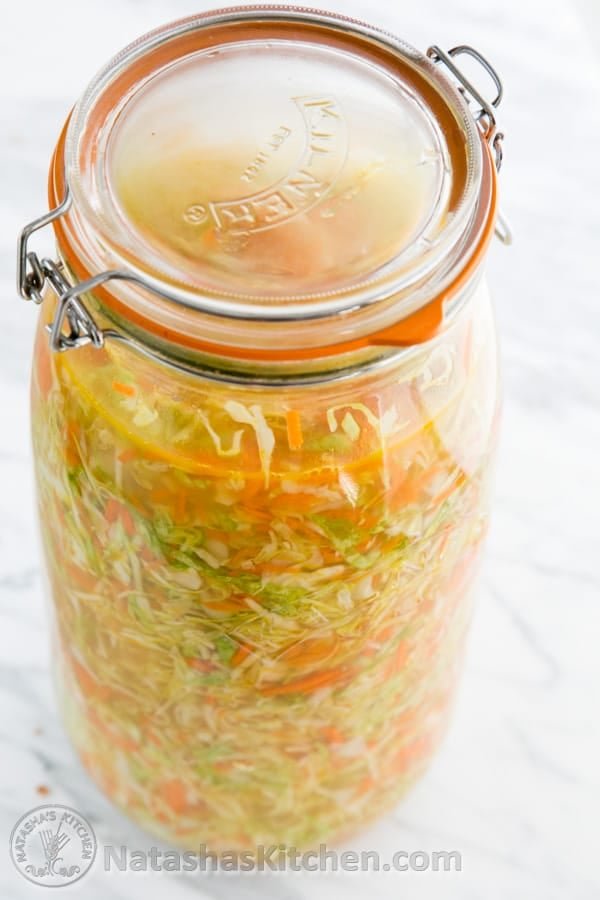 Easy overnight sauerkraut recipe from @natashaskitchen