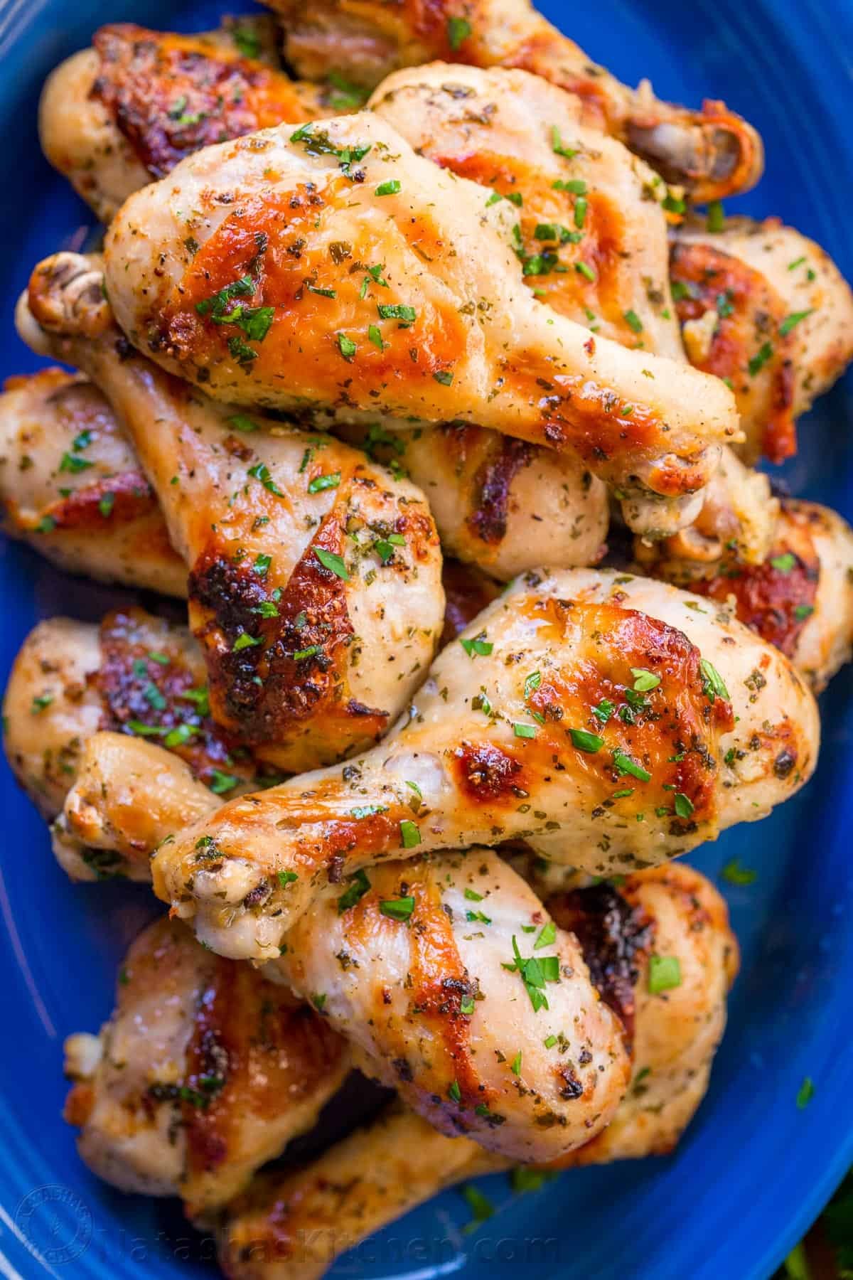 Baked Chicken Legs recipe with garlic, lemon and dijon