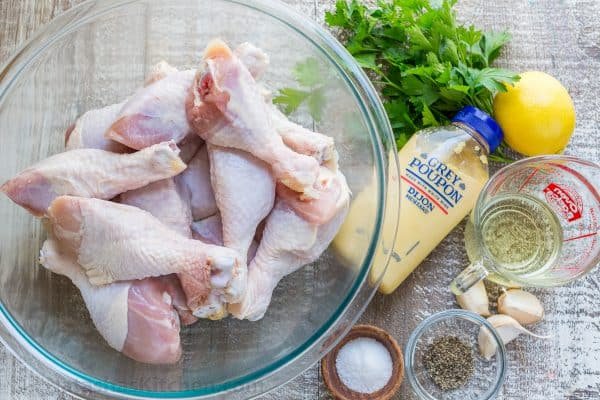 Baked chicken legs ingredients Ingredients for baked chicken legs