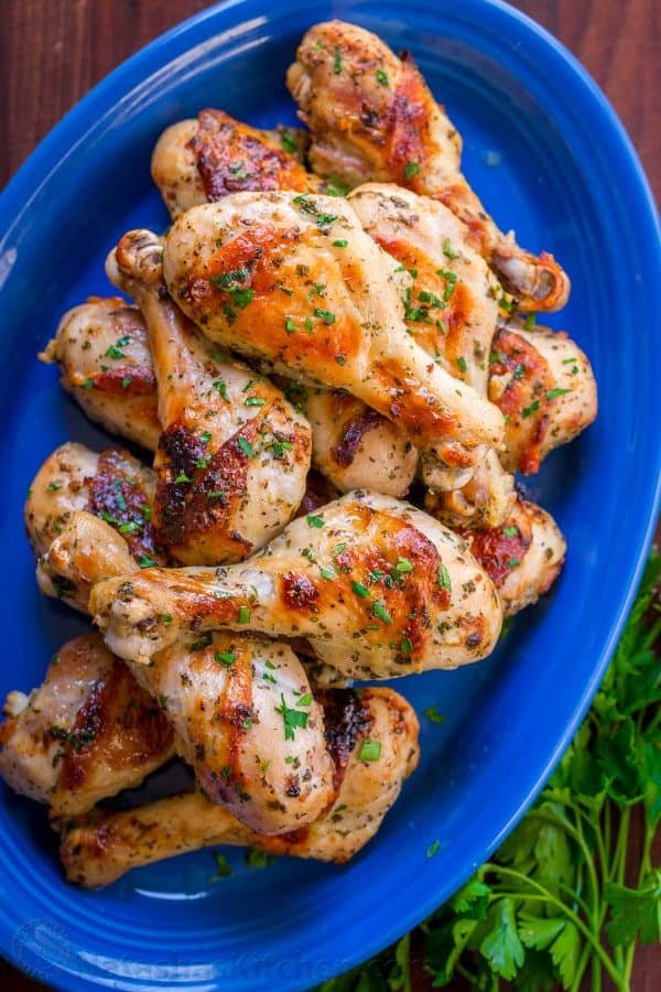 Perfectly baked chicken legs 