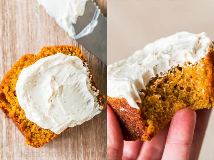 Sweet butter served on pumpkin bread