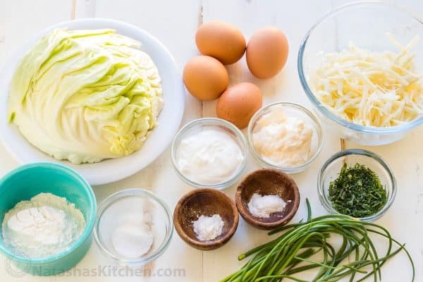 Ingredients on the table for Cabbage Casserole 