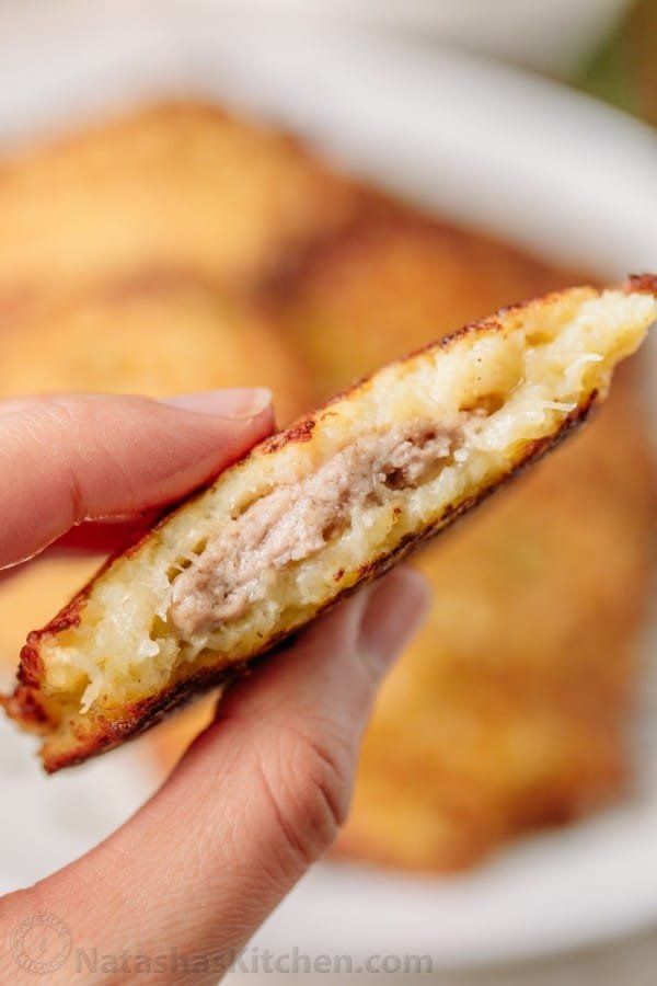 These are classic old world potato pancakes with a surprise inside! Mom always made these draniki growing up. Yummy for breakfast, lunch or dinner!