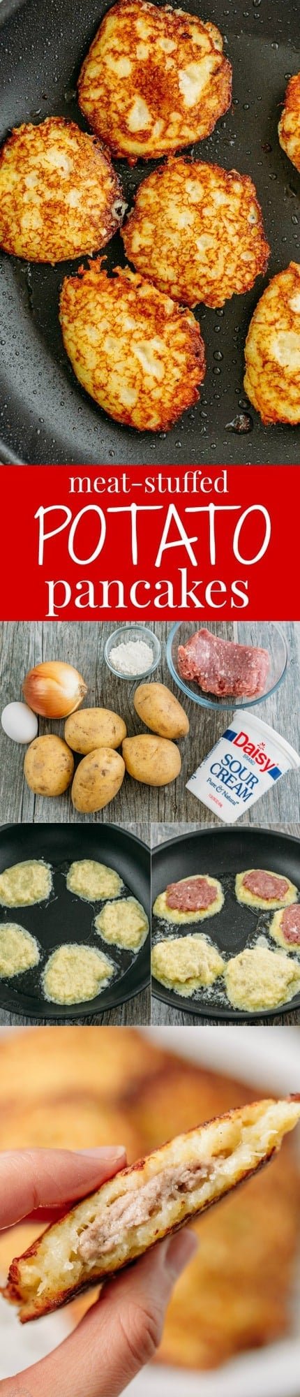 These are classic old world potato pancakes with a surprise inside! Mom always made these draniki growing up. Yummy for breakfast, lunch or dinner!