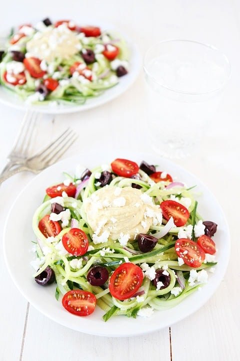 Greek Cucumber Noodles Recipe Greek Cucumber Noodles Recipe on twopeasandtheirpod.com Love this fresh and healthy dish! #glutenfree #vegetarian