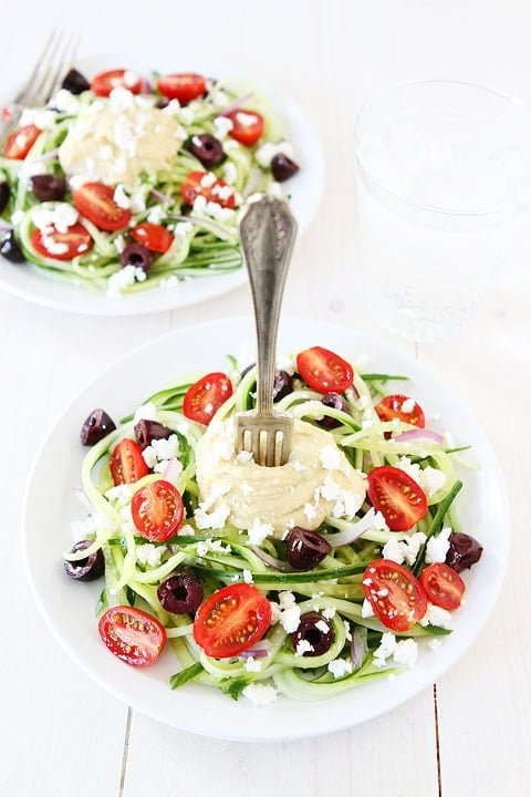 Greek Cucumber Noodles Recipe Greek Cucumber Noodles Recipe on twopeasandtheirpod.com Love this quick and healthy recipe! #glutenfree