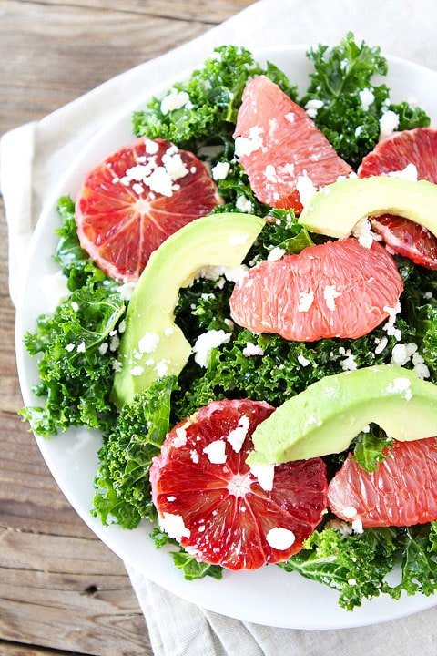 Kale Salad with Citrus, Avocado, and Feta on twopeasandtheirpod.com Love this healthy and simple salad! Kale Salad with Citrus, Avocado, and Feta on twopeasandtheirpod.com Love this healthy and simple salad!