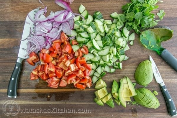 This Cucumber Tomato Avocado Salad recipe is a keeper! Easy, Excellent Salad