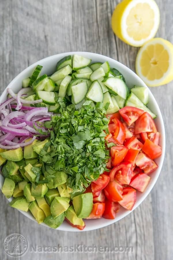 This Cucumber Tomato Avocado Salad recipe is a keeper! Easy, Excellent Salad 