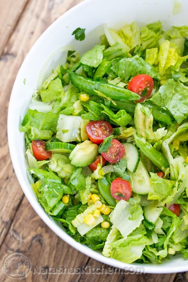 Revive your tastebuds with this easy, excellent Chopped Mexican Salad and Lime Dressing from @NatashasKitchen