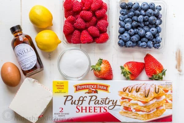 Ingredients for cheese danish recipe puff pastry recipe ingredients