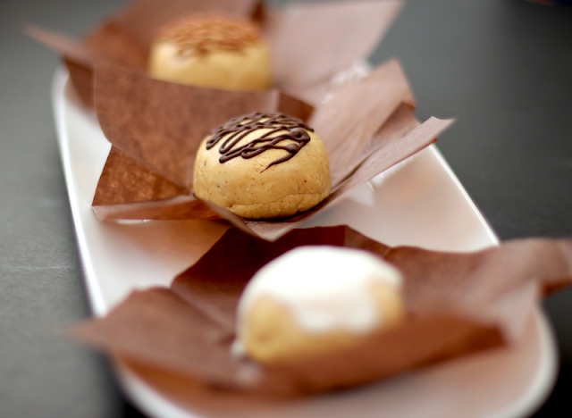 Healthy Peanut Butter Surprise Power Bonbons, made THREE ways! Rich, sweet, and uber fudgy, these peanut butter energy bites will fuel your day!