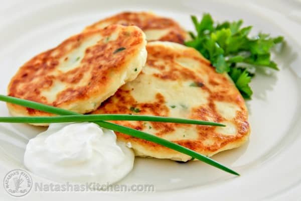 This Easy Mashed Potato Pancakes Recipe works for breakfast, lunch or dinner and it's a perfect use for left over mashed potatoes. Serve with sour cream.