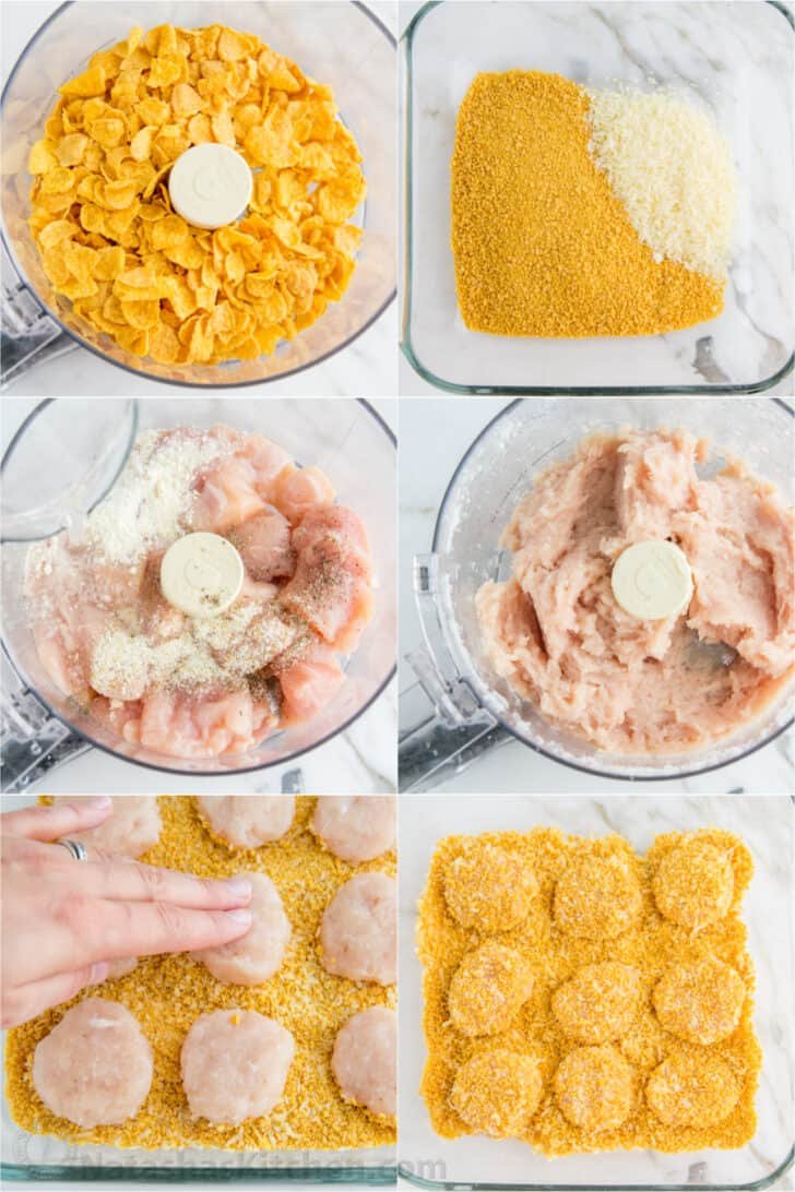 Step by step tutorial how to make chicken nuggets