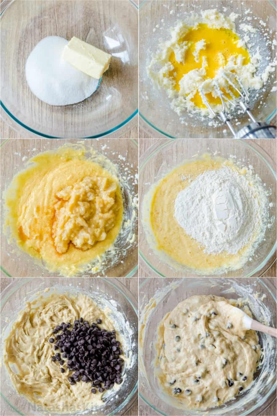 Easy Banana Muffins with chocolate chips are the ultimate treat. Our best banana chocolate chip muffins are a great way to use ripe bananas! Step-by-step pictures on how to make cake batter with chocolate chips