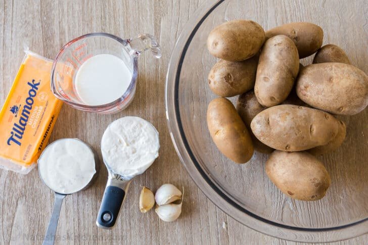 Ingredients for scalloped potatoes