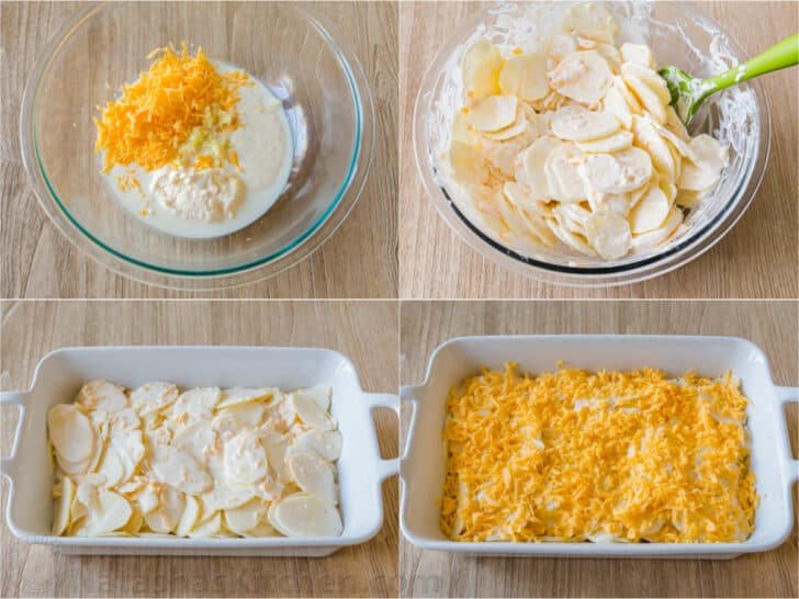 step by step how to make scalloped potatoes