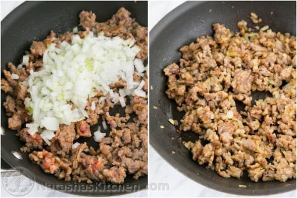 Breakfast Potato Sausage and Egg Skillet-5