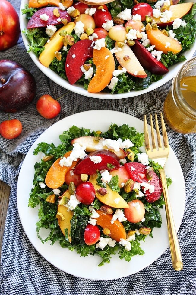 Stone Fruit Kale Salad Recipe