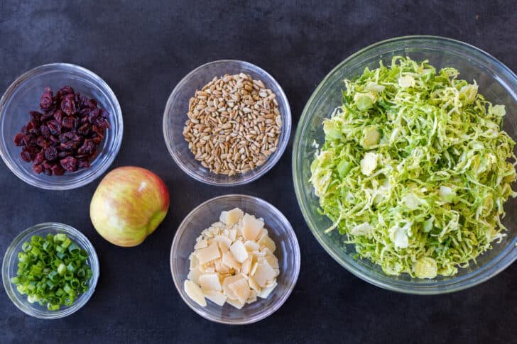 Ingredients for Brussels Sprouts Salad