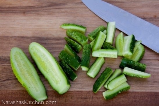 This fresh Cucumber Salad is light, refreshing, and vibrant in flavor. This super fast dish makes a great side to any meal.