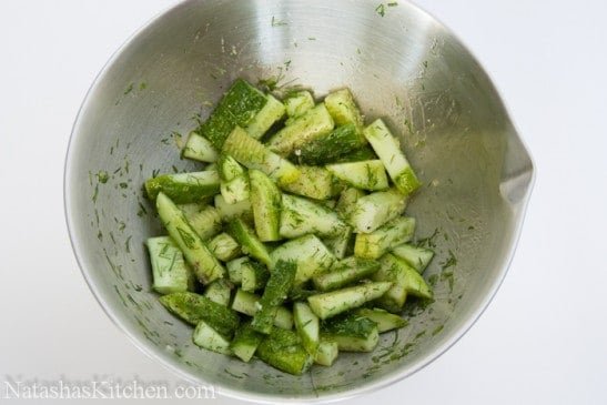 This fresh Cucumber Salad is light, refreshing, and vibrant in flavor. This super fast dish makes a great side to any meal.