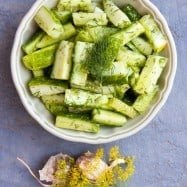 This fresh Cucumber Salad is light, refreshing, and vibrant in flavor. This super fast dish makes a great side to any meal.