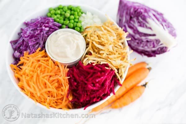 This Russian beet salad is always a hit at holiday parties and church potlucks and it's easy peasy! @natashaskitchen