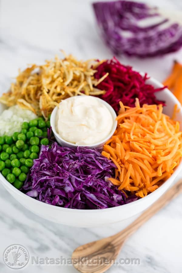 This Russian beet salad is always a hit at holiday parties and church potlucks and it's easy peasy! @natashaskitchen