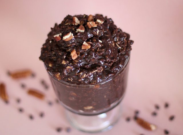 Healthy Chocolate Pecan Toffee Fudge Brownie Batter