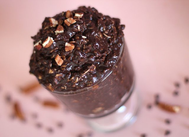 Healthy Chocolate Pecan Toffee Fudge Brownie Batter