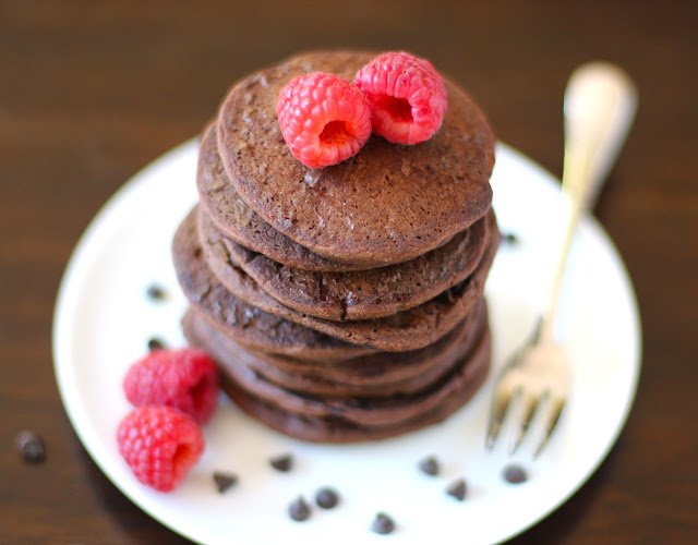 Healthy Chocolate Buckwheat Protein Pancakes