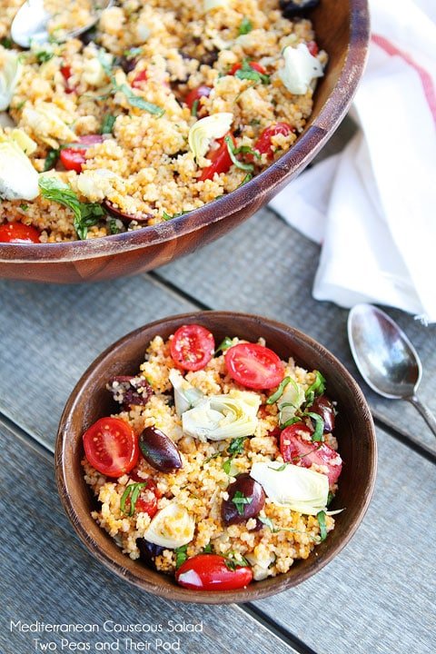 Mediterranean Couscous Salad on twopeasandtheirpod.com 
