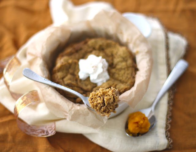 You can make this Healthy Single-Serving Pumpkin Microwave Cake in 5 minutes flat! It's so delicious you'd never know it's sugar free, gluten free + vegan.