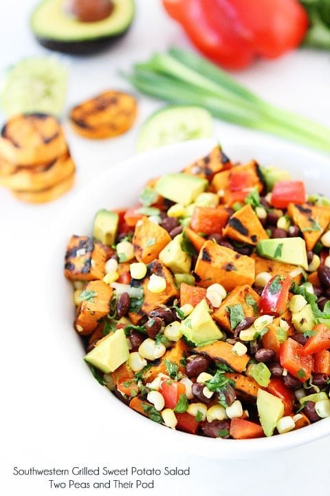 Southwestern Grilled Sweet Potato Salad on twopeasandtheirpod.com Southwestern Grilled Sweet Potato Salad in bowl