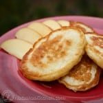 These buttermilk pancakes are commonly referred to as "oladi" but we called them "blinchiki" growing up. They are loaded with diced apples. Yum!