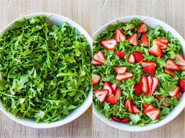 how to make arugula salad with arugula and strawberries