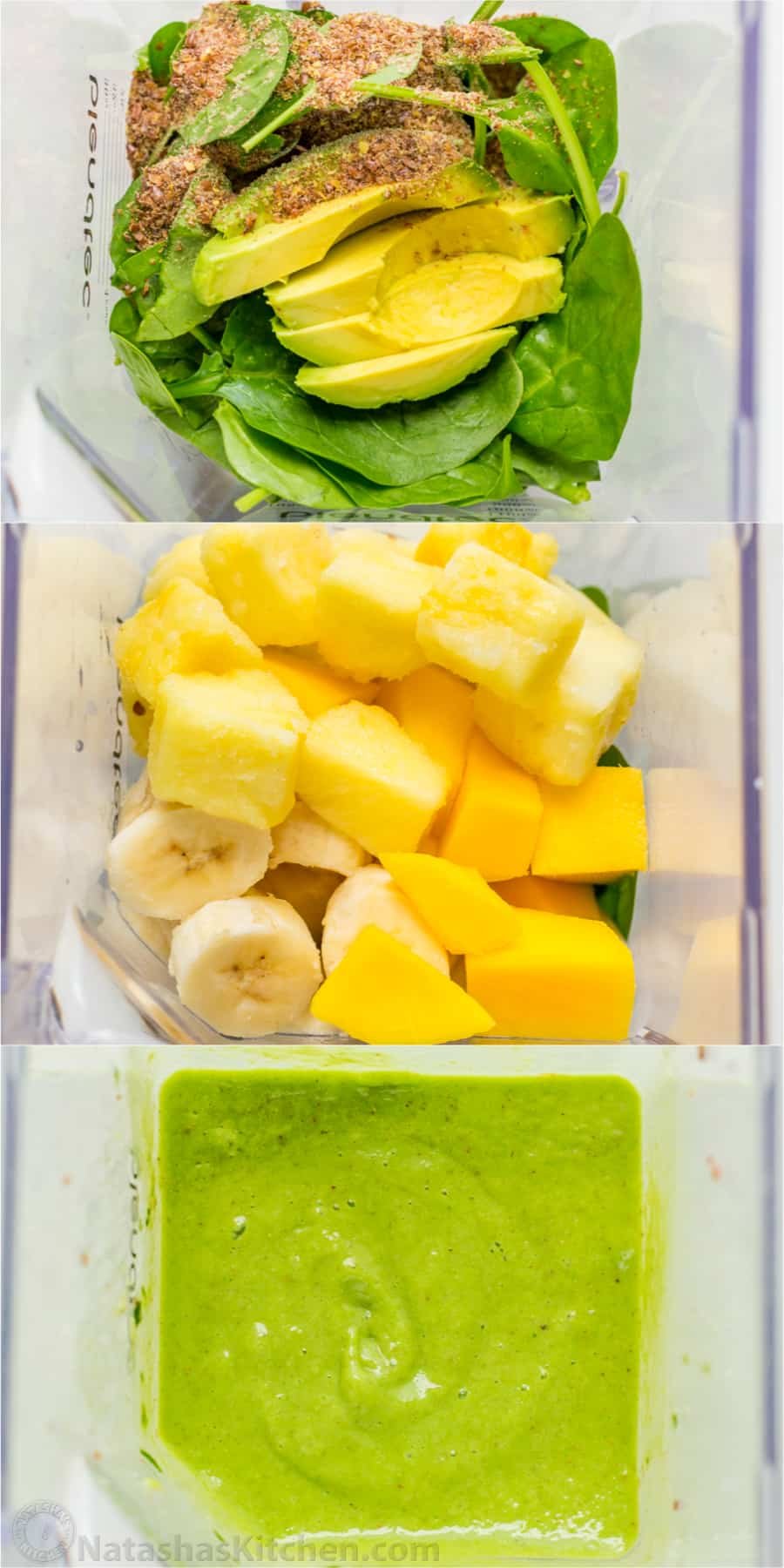 How to make smoothie bowls with step by step photos in the blender before and after smoothie bowl is blended