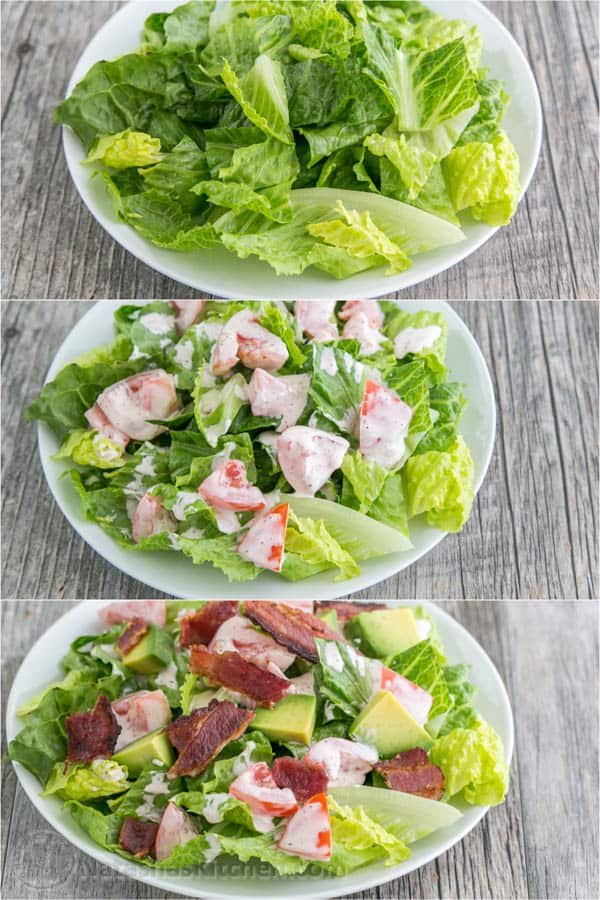 BLT Salad with Avocado from the @skinnytaste cookbook - Everything we love about a BLT in Salad form! | natashaskitchen.com 